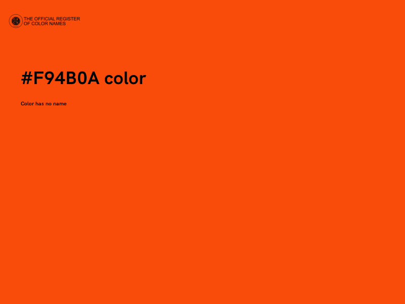 #F94B0A color image