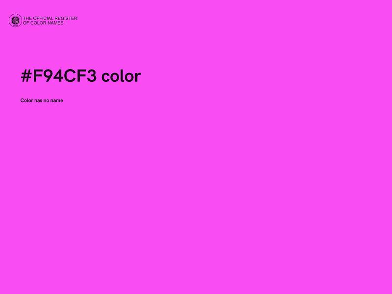 #F94CF3 color image