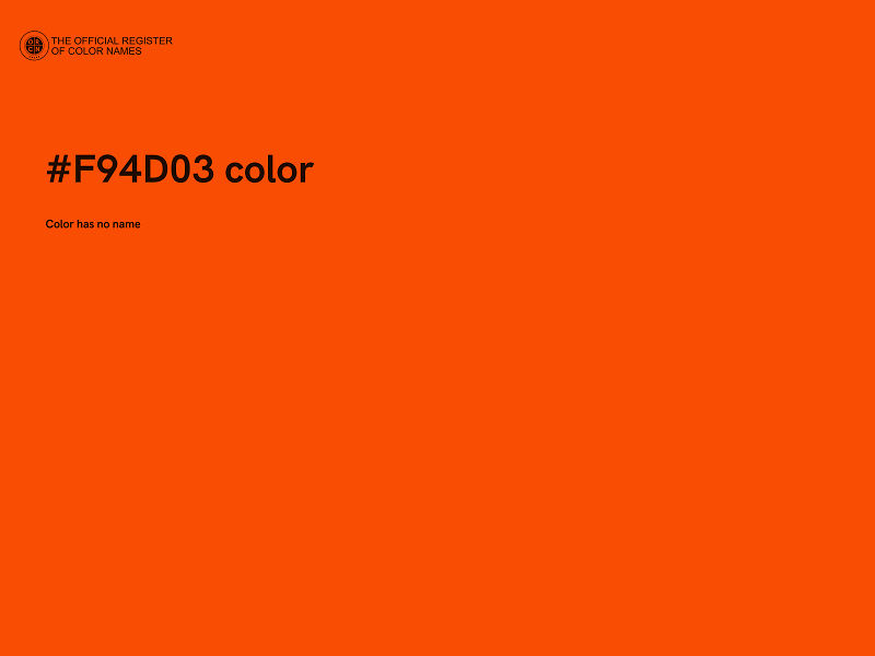 #F94D03 color image