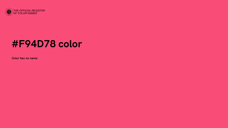 #F94D78 color image