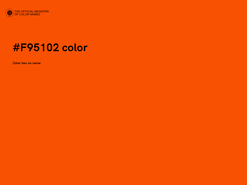 #F95102 color image