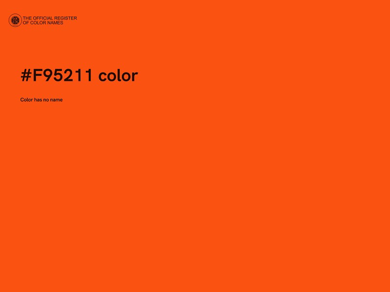 #F95211 color image