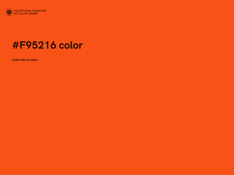 #F95216 color image