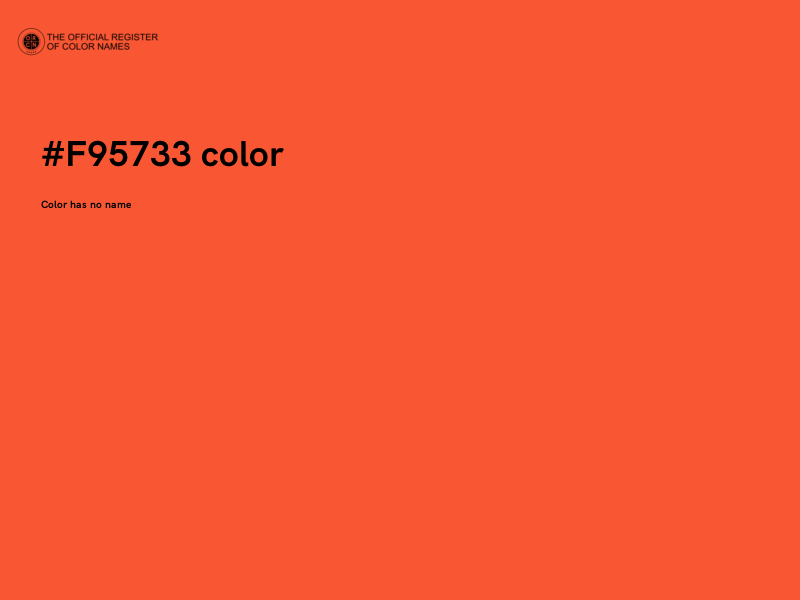 #F95733 color image