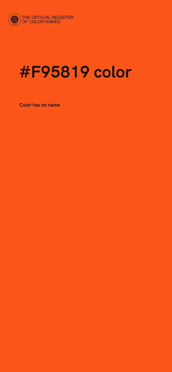 #F95819 color image
