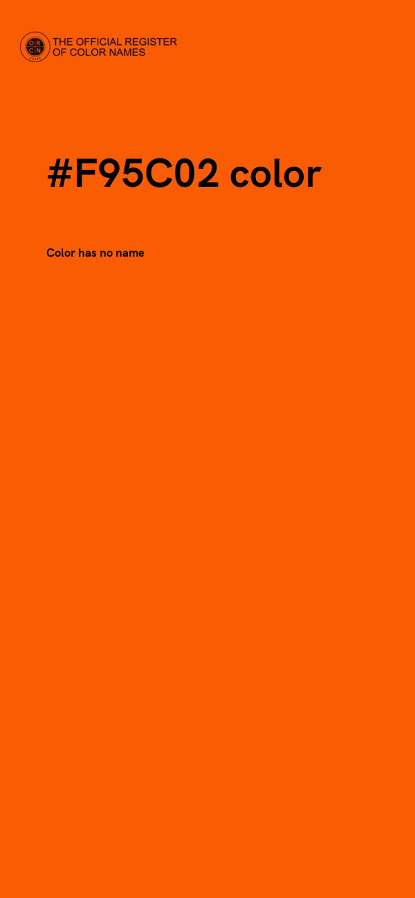 #F95C02 color image