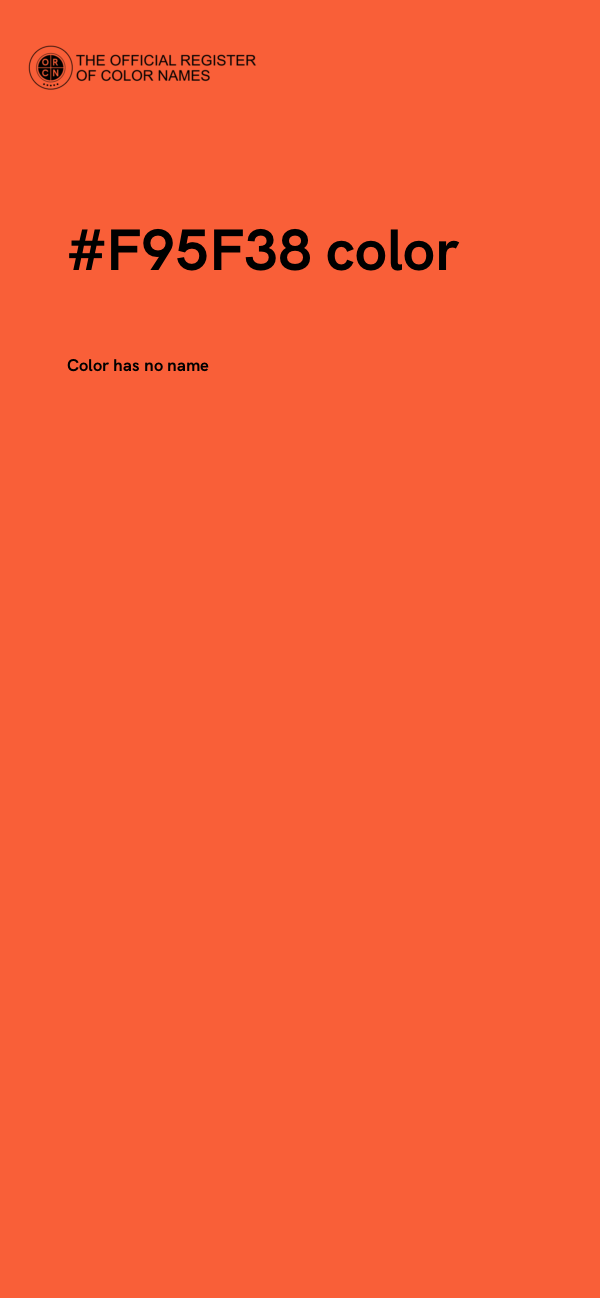 #F95F38 color image