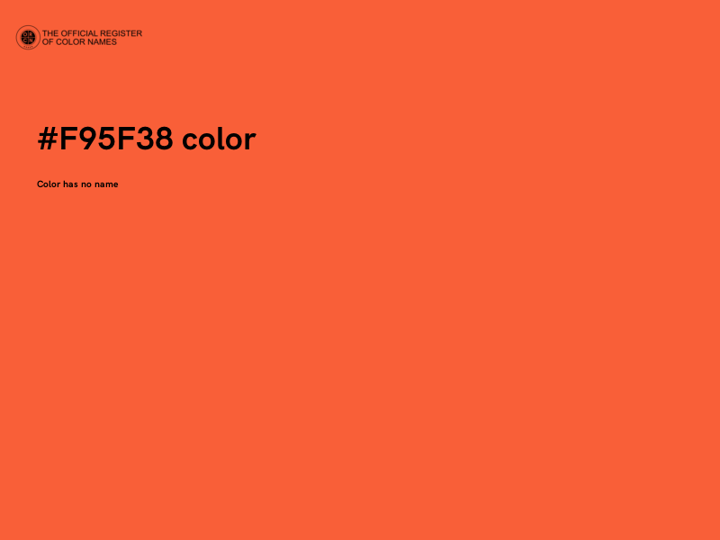 #F95F38 color image