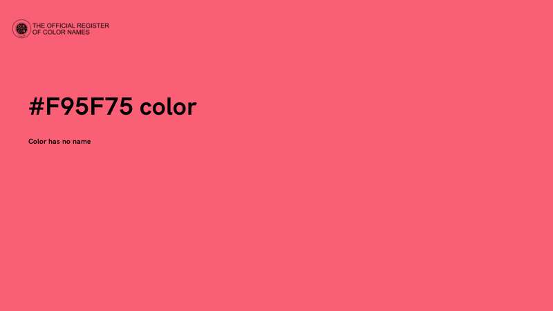 #F95F75 color image