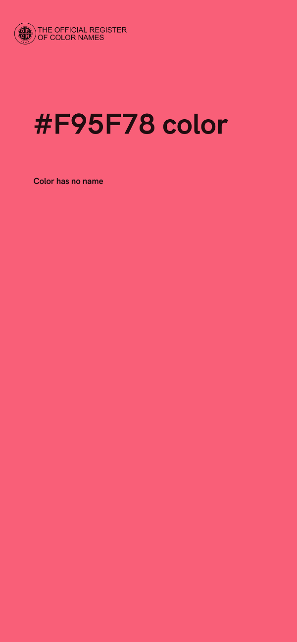 #F95F78 color image