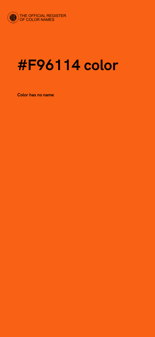#F96114 color image