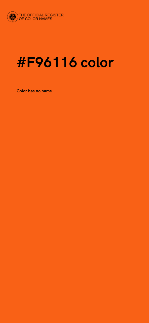 #F96116 color image