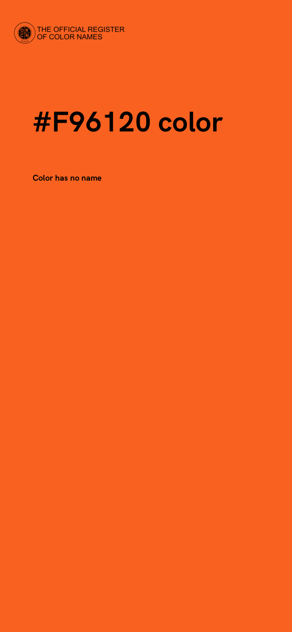 #F96120 color image
