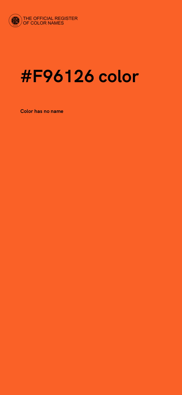 #F96126 color image