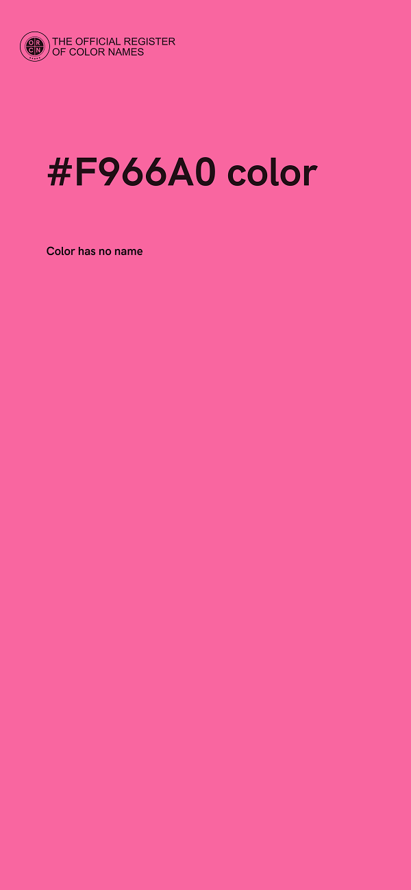 #F966A0 color image