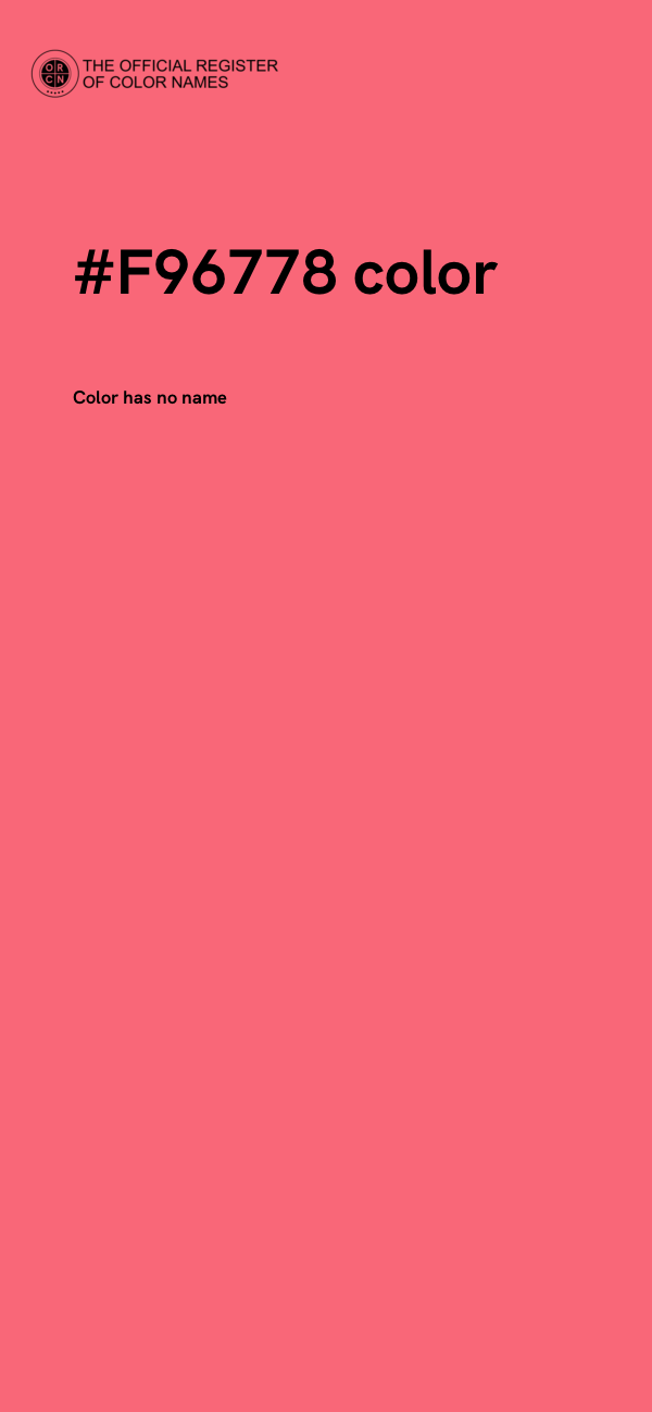 #F96778 color image