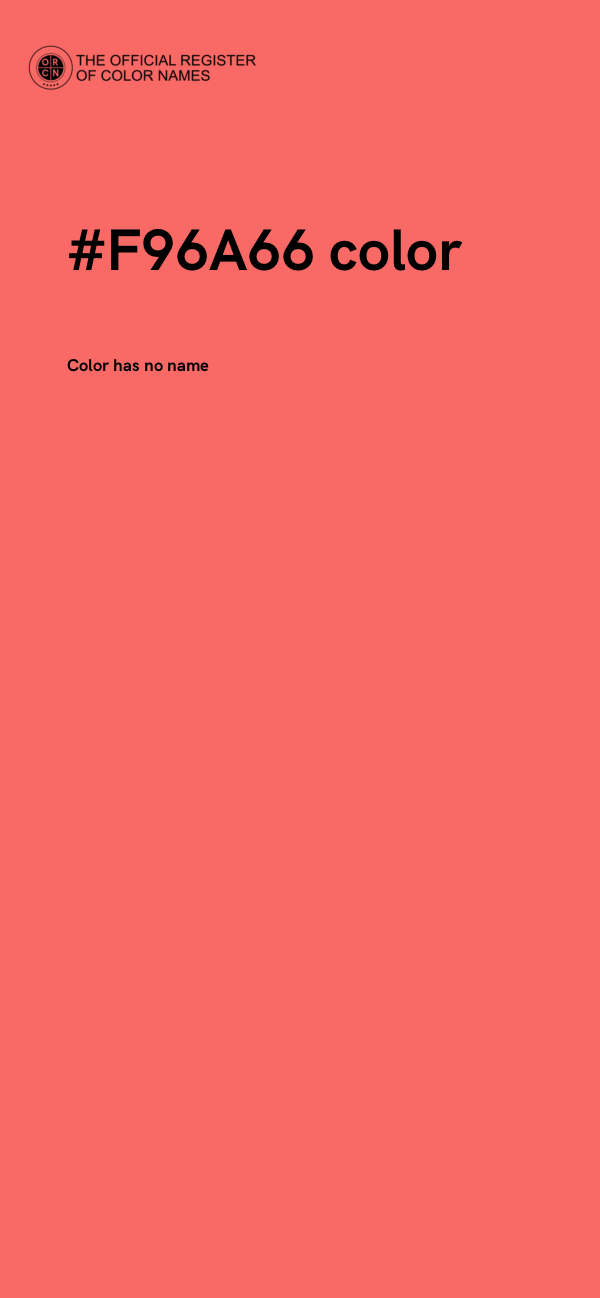#F96A66 color image