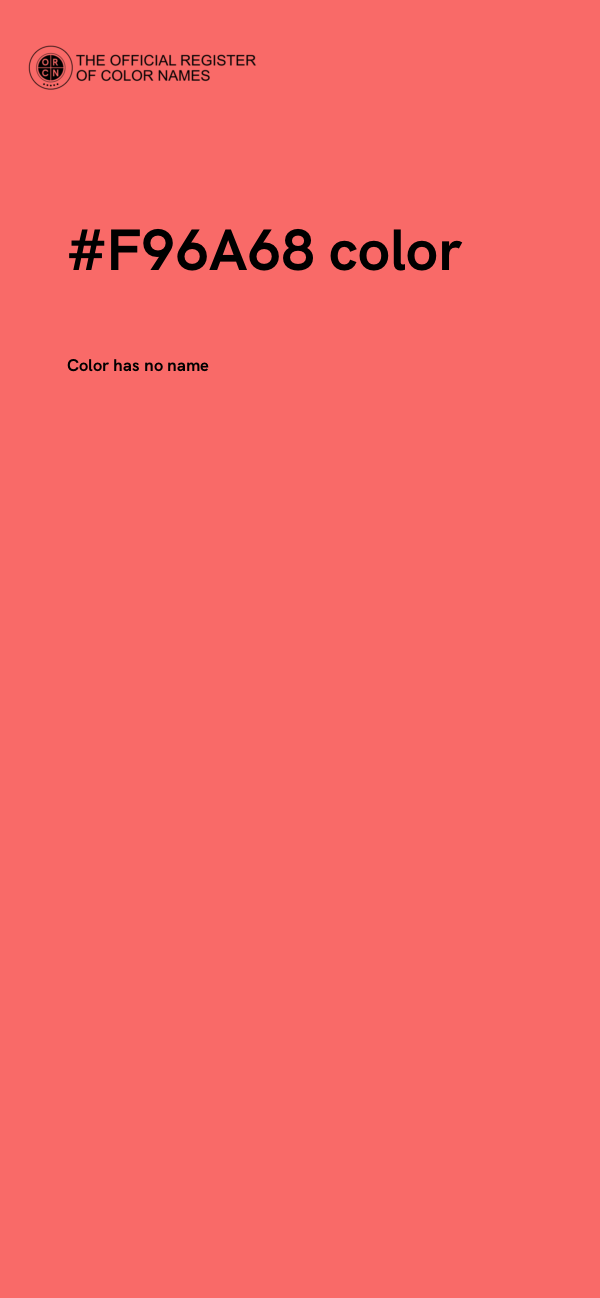 #F96A68 color image