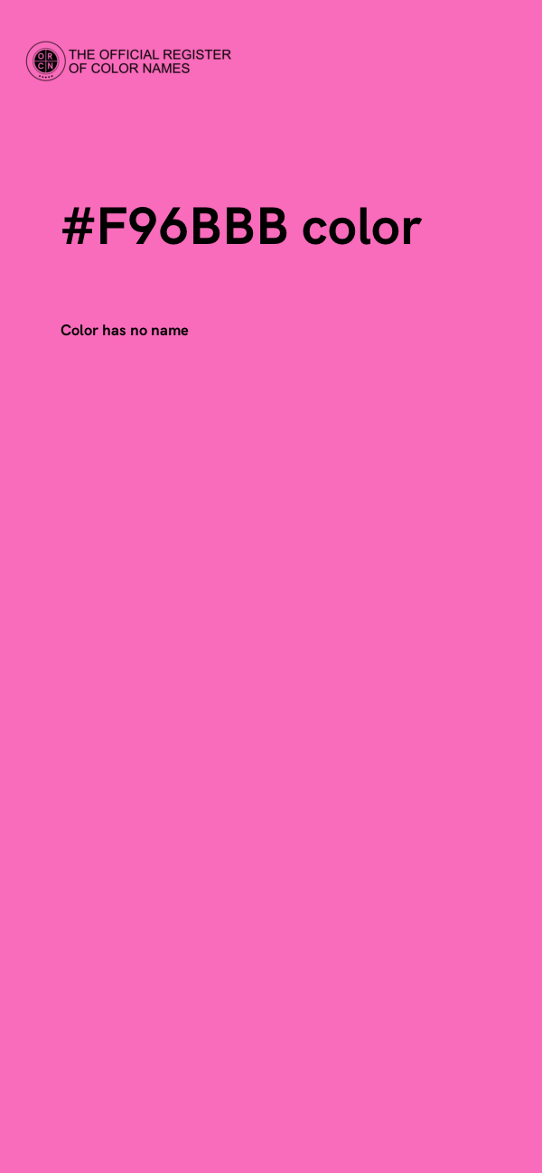 #F96BBB color image
