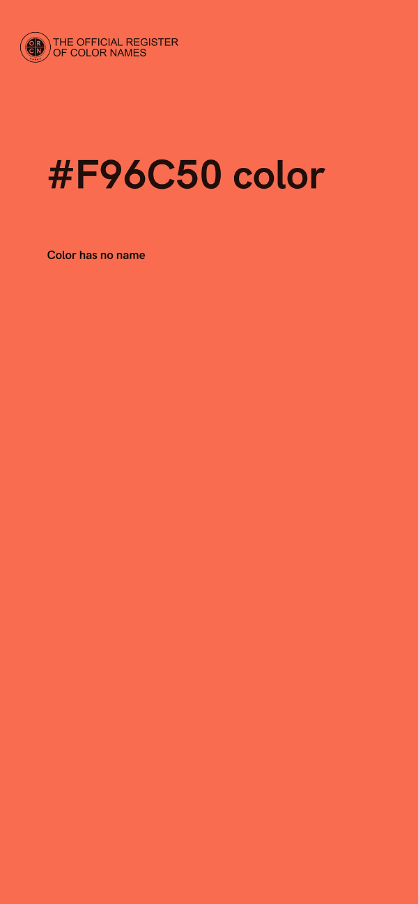 #F96C50 color image