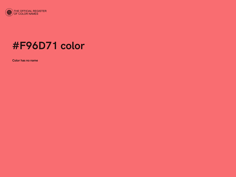 #F96D71 color image