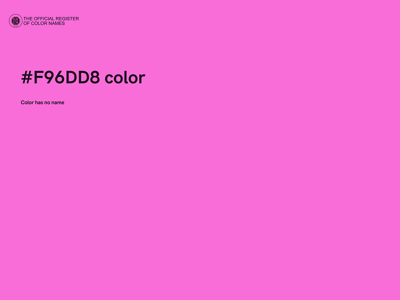 #F96DD8 color image