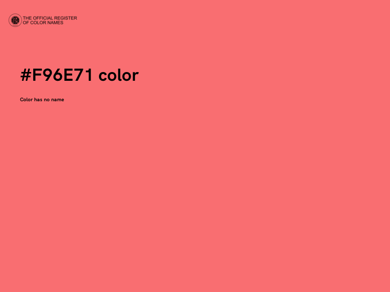 #F96E71 color image