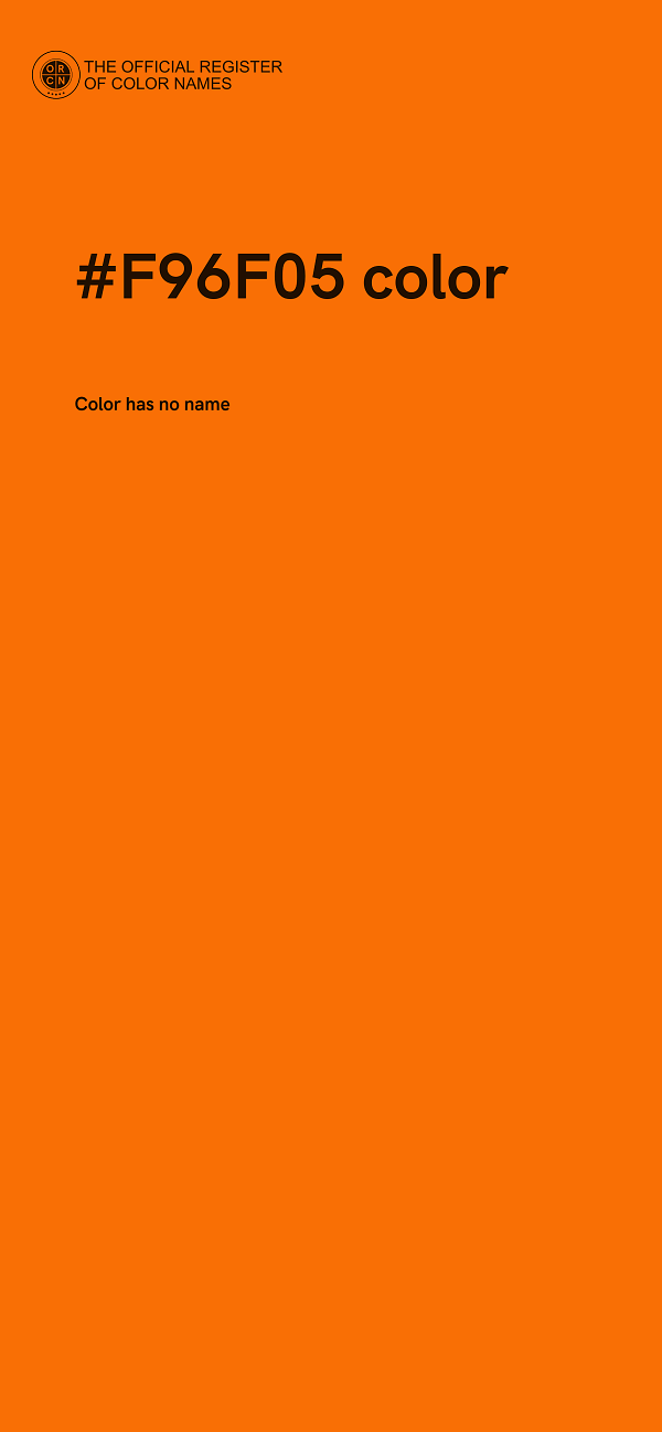 #F96F05 color image