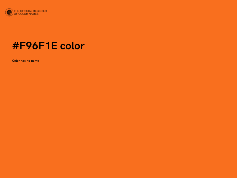 #F96F1E color image