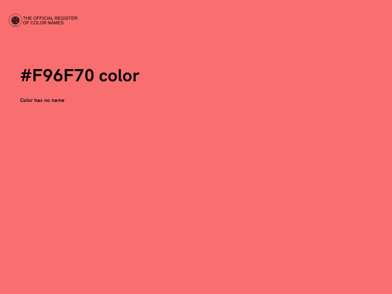 #F96F70 color image