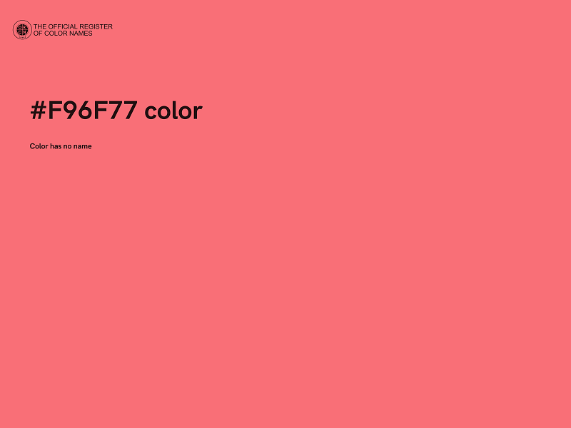 #F96F77 color image