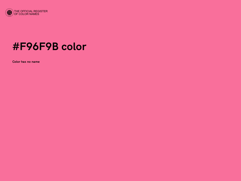 #F96F9B color image