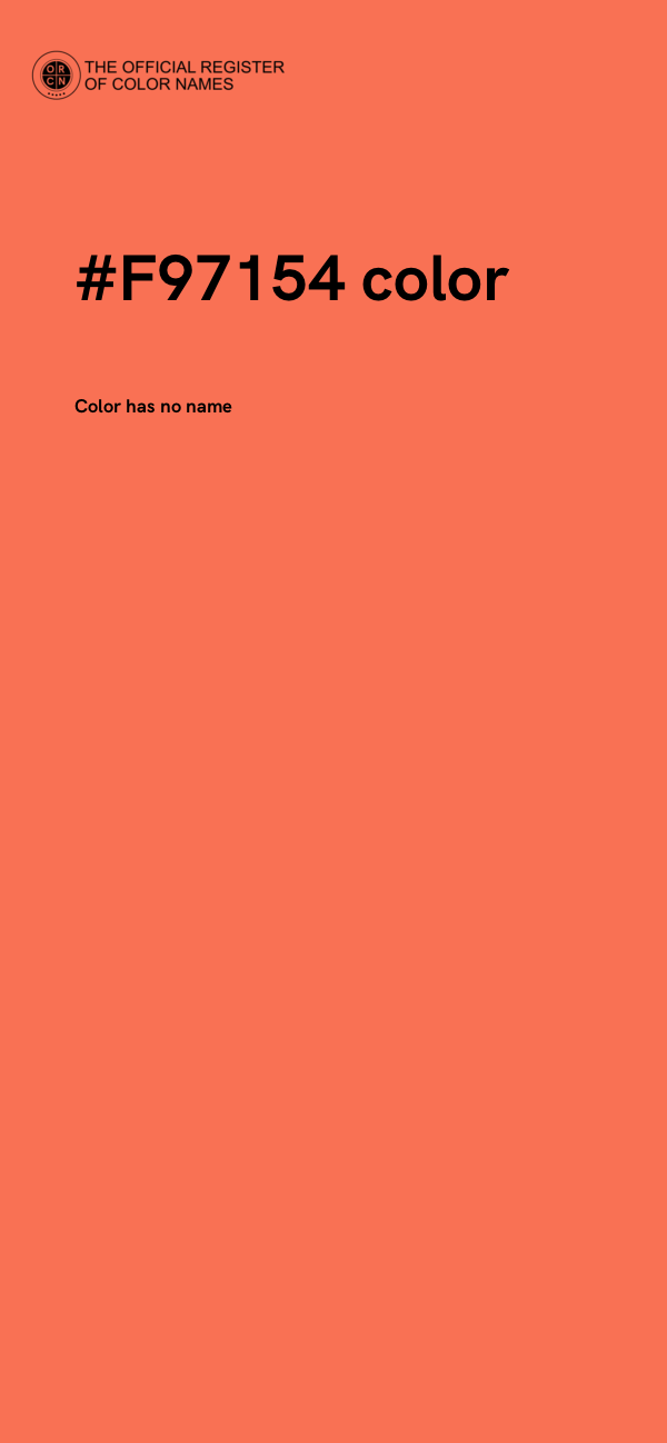 #F97154 color image