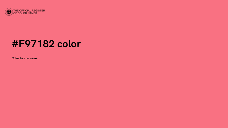 #F97182 color image