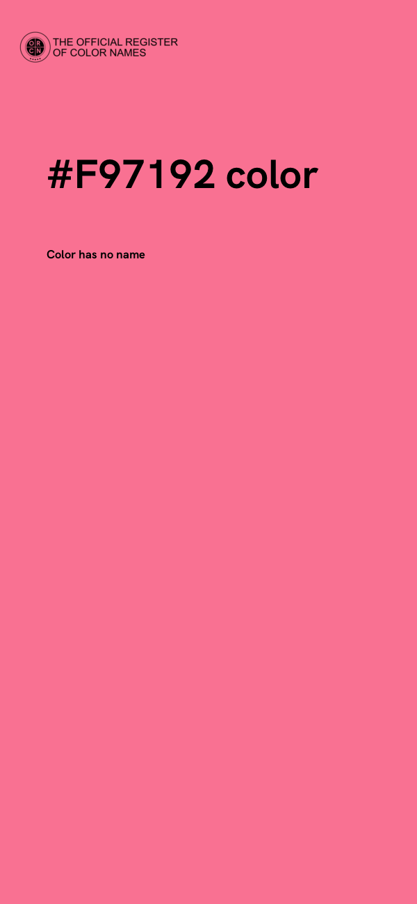 #F97192 color image