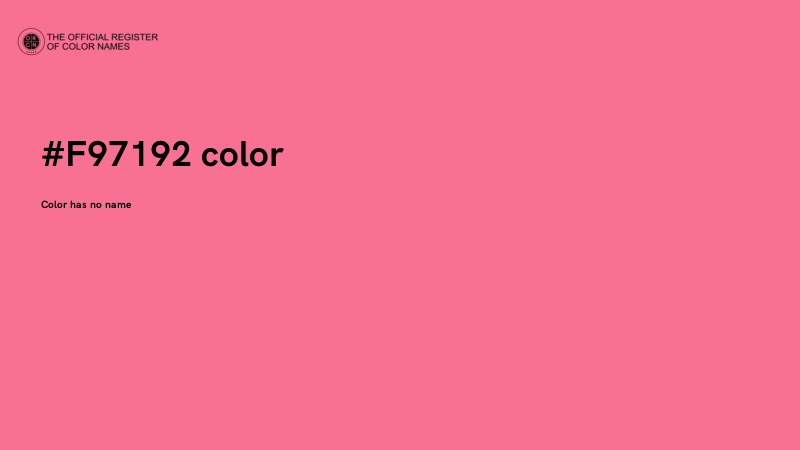 #F97192 color image