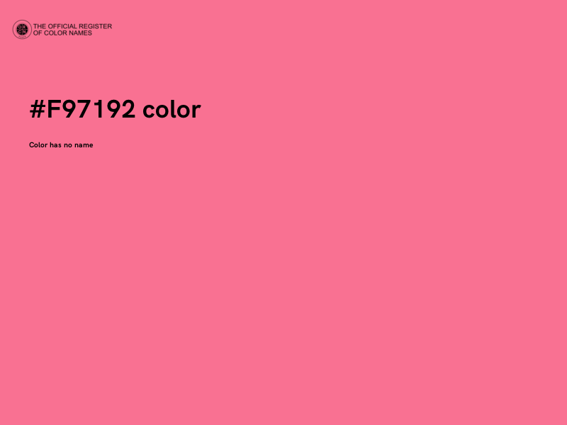 #F97192 color image