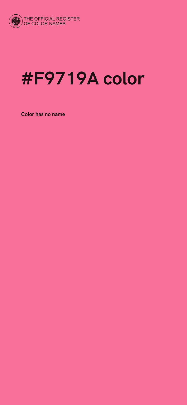 #F9719A color image