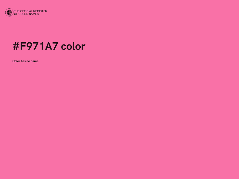 #F971A7 color image