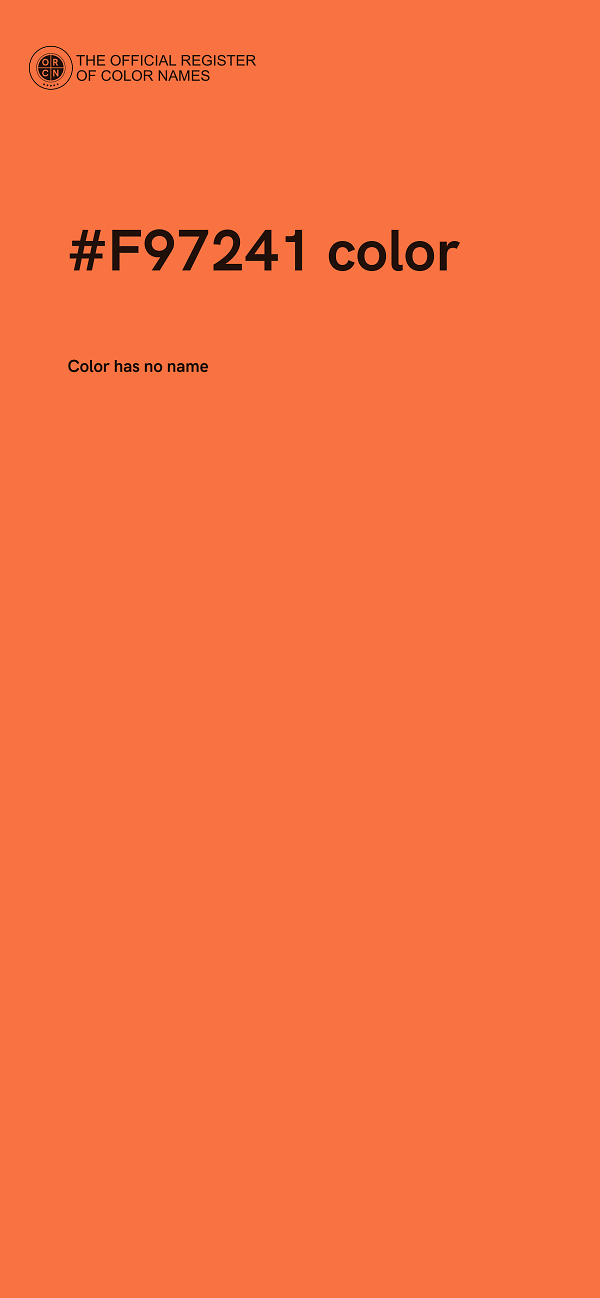 #F97241 color image