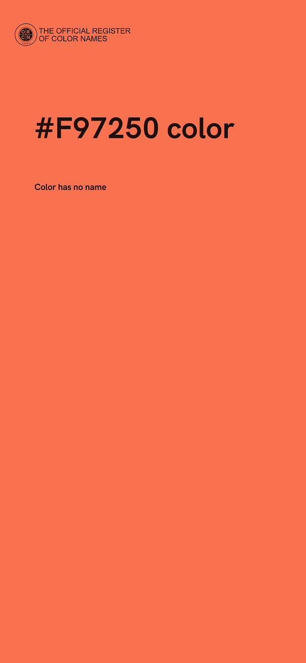 #F97250 color image