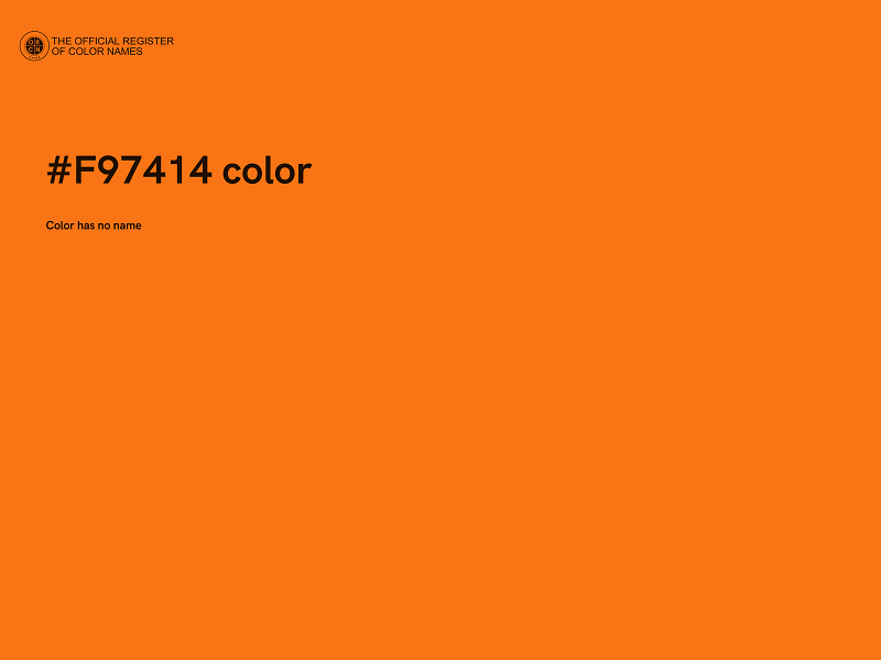 #F97414 color image