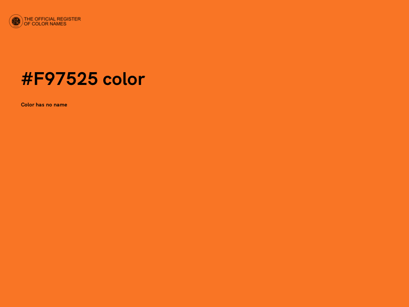 #F97525 color image