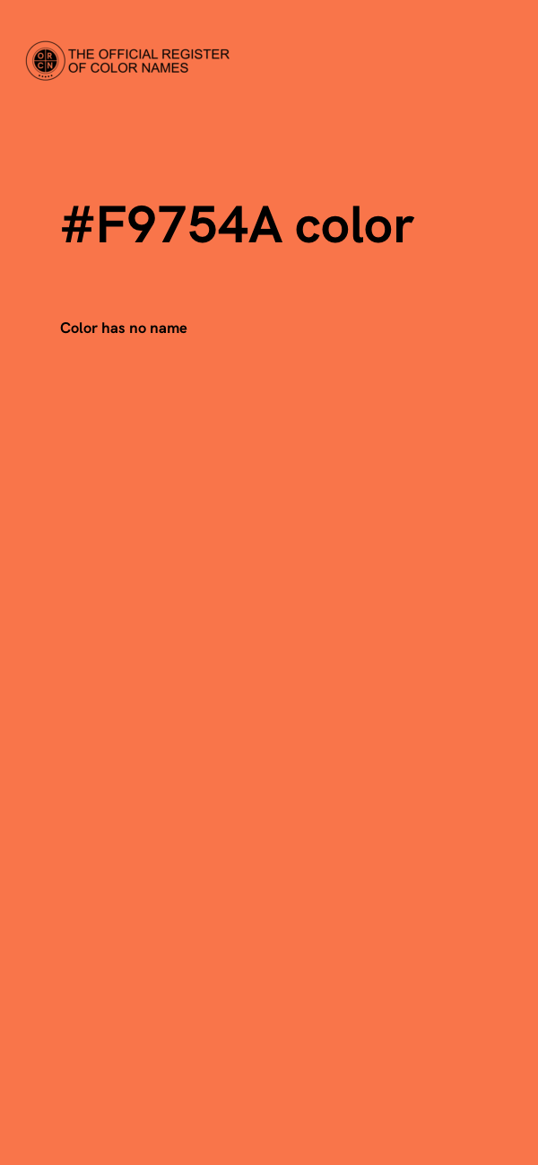 #F9754A color image