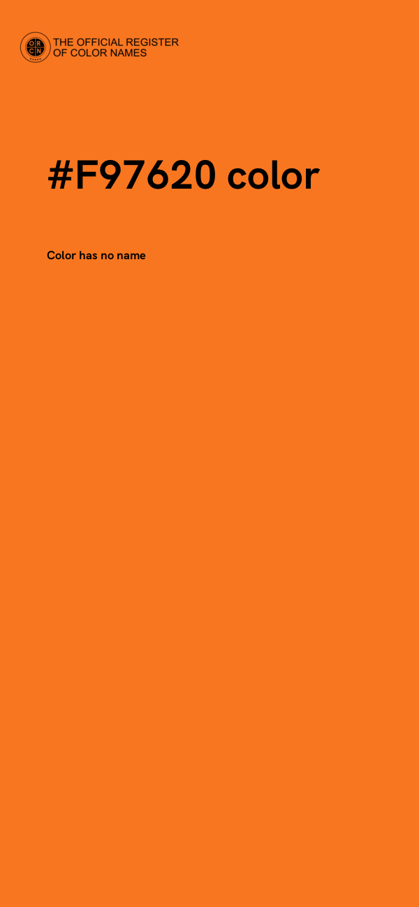 #F97620 color image