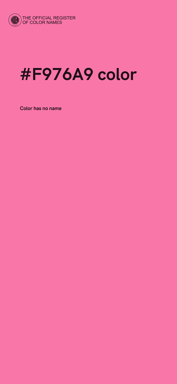 #F976A9 color image