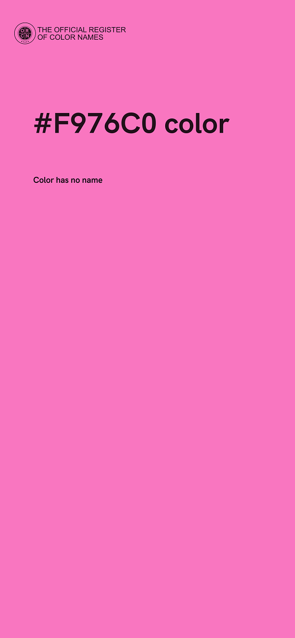 #F976C0 color image