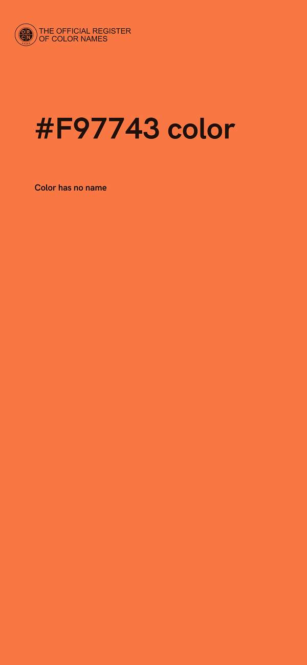 #F97743 color image