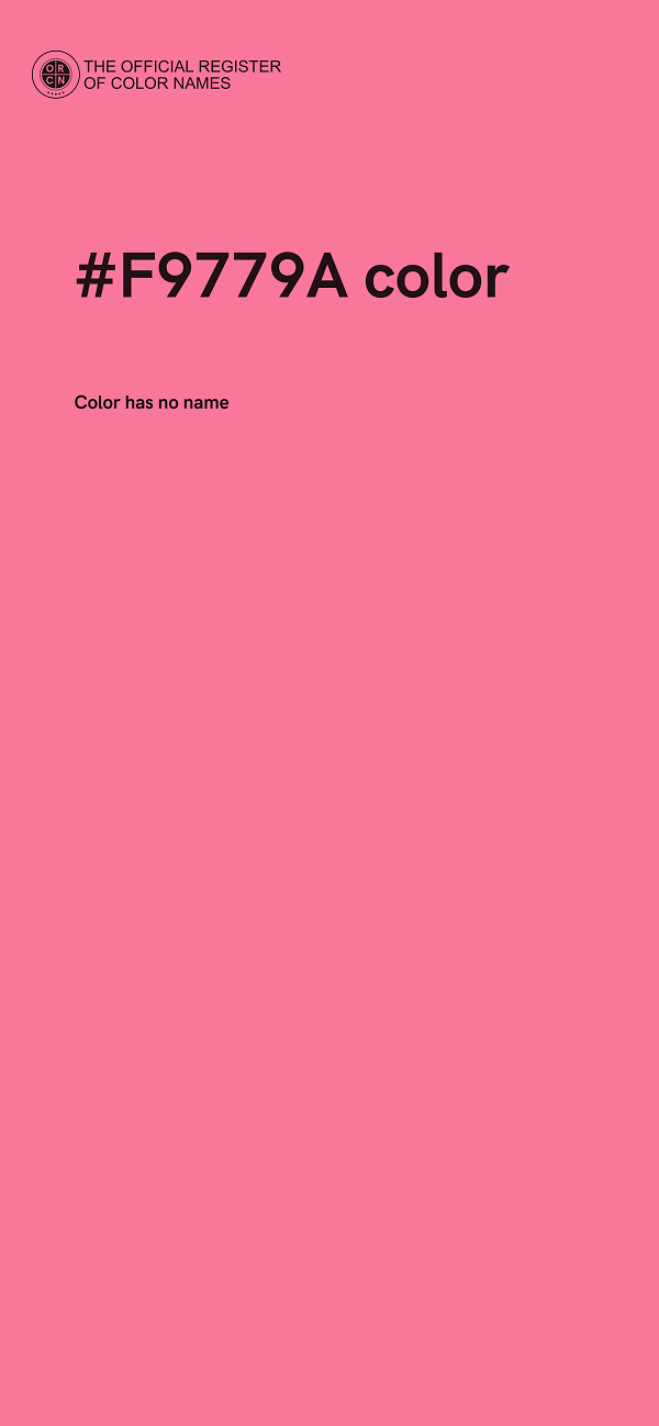 #F9779A color image