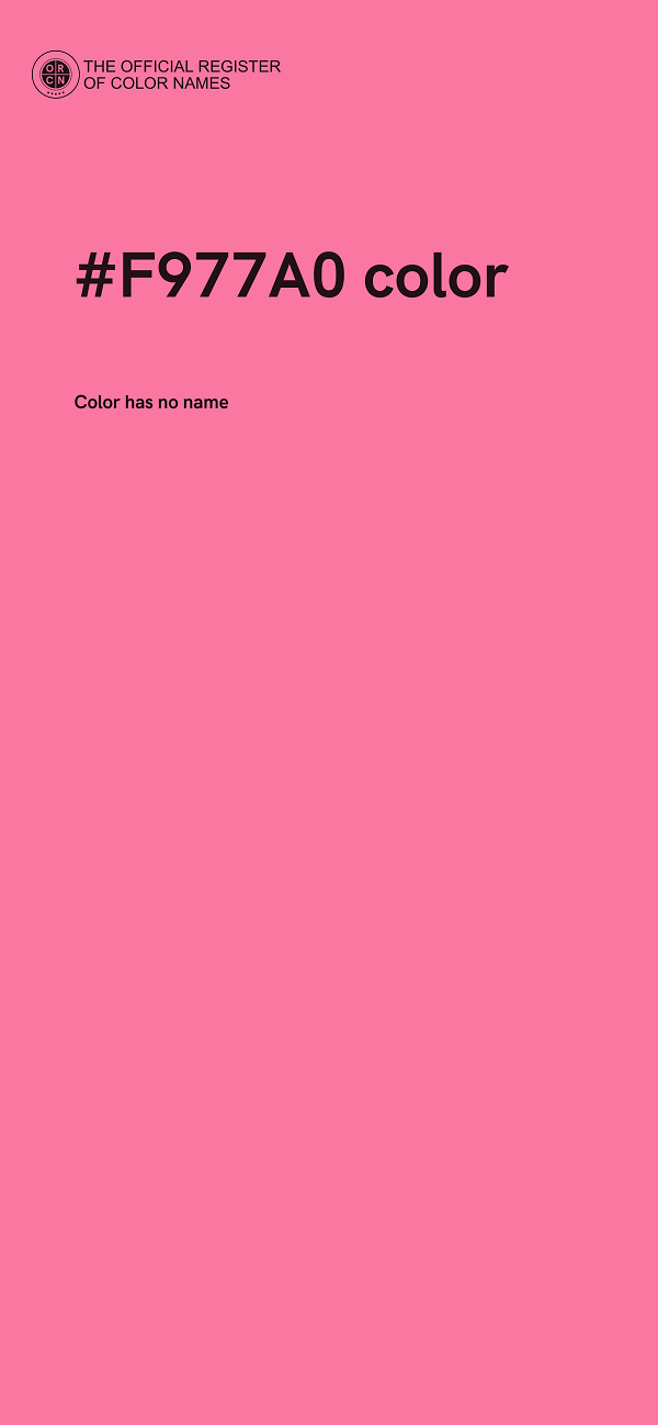 #F977A0 color image